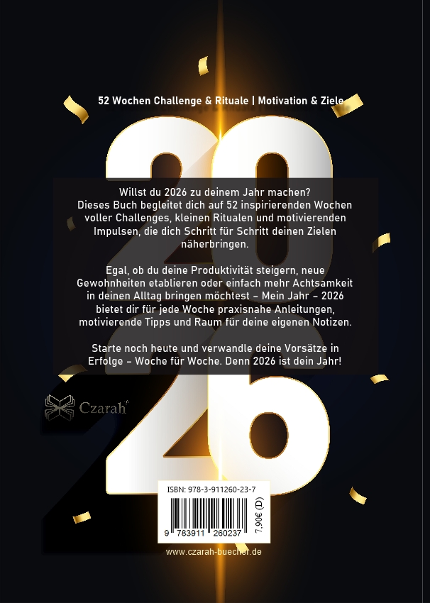 2026 - Mein Jahr Vorsätze Neujahr Buch